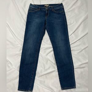 CAbi 8” rise, 30” inseam straight slim blue jeans size 8- excellent condition!